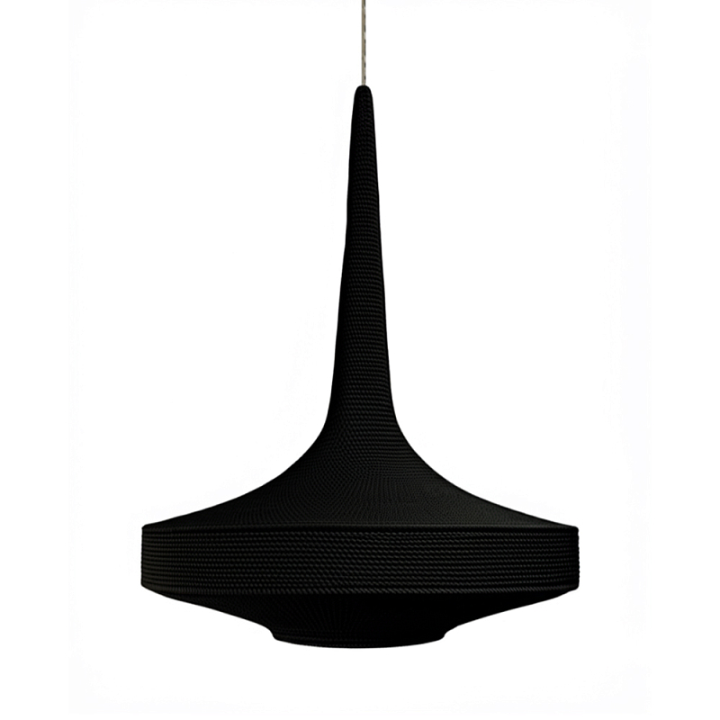 Подвесной вязаный черный светильник «Лампа Марракеша» Черный в Твери | Loft Concept 