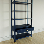 Стеллаж Elsa Dreams Blue со стеклянными полками и ящиком варинант исполнения - 3 | Loft Concept в Твери