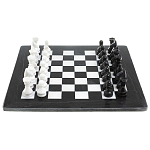 Шахматы классические с черной доской из натурального камня Мрамор Decorative Thematic Chess варинант исполнения - 1 | Loft Concept в Твери