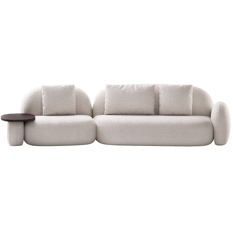 Модульный Диван Orus с овальным столиком  Молочный Орех в Твери | Loft Concept 