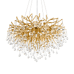 Люстра подвесная с прозрачными стеклянными подвесками в форме капель Диаметр 80 см Droplet Chandelier варинант исполнения - 14 | Loft Concept в Твери
