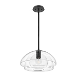 Подвесной светильник с прозрачным двойным стеклянным плафоном в форме купола и внутренней сферой Hinkley варинант исполнения - 2 | Loft Concept в Твери