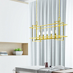 Подвесной светильник прямоугольный 5-ти ламповый Linear Kitchen Light варинант исполнения - 3 | Loft Concept в Твери