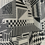 Мебельная ткань Шенилл черно-белый принт 280 см T3-44 варинант исполнения - 2 | Loft Concept в Твери