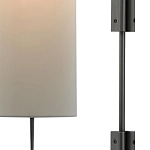 Бра чёрное с тканевым абажуром в форме цилиндра Rough Beauty варинант исполнения - 1 | Loft Concept в Твери