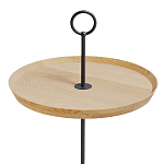 Pin журнальный столик с кольцом из натурального дуба и бетона варинант исполнения - 1 | Loft Concept в Твери