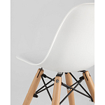 Пластиковый стул на ножках из массива бука Eames Small White варинант исполнения - 3 | Loft Concept в Твери