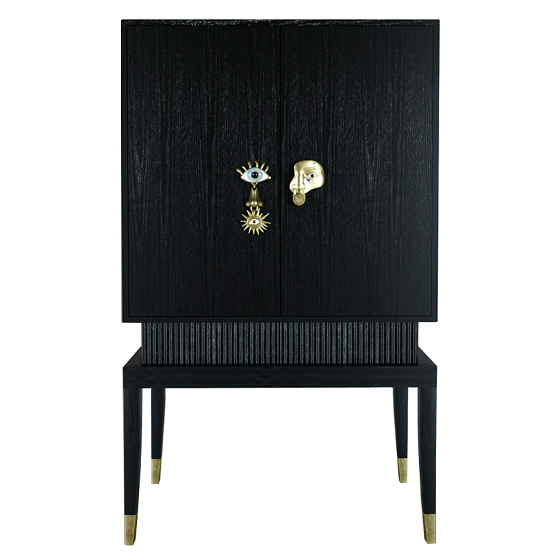 Кабинетный шкаф Elsa Dreams Black с 2-мя ящиками Черный в Твери | Loft Concept 