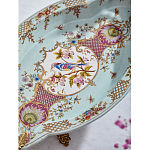 Блюдо овальное из голубого фарфора с ручками в виде бабочек и цветочным рисунком Blue Garden варинант исполнения - 8 | Loft Concept в Твери