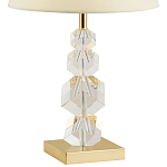 Настольная лампа с абажуром и основанием из хрусталя Neri Crystal Cubes Gold Table Lamp варинант исполнения - 2 | Loft Concept в Твери