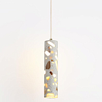 Подвесной светильник с цилиндрическим белым бетонным плафоном Terrazzo Light варинант исполнения - 1 | Loft Concept в Твери