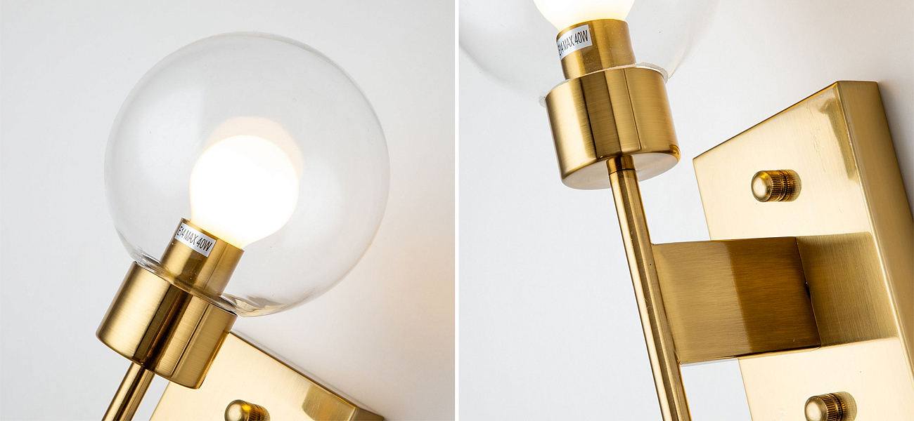 Бра с прозрачным плафоном в форме шара ZIBILLE - Loft-Concept в Твери