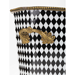 Фарфоровое кашпо Black and white square варинант исполнения - 5 | Loft Concept в Твери