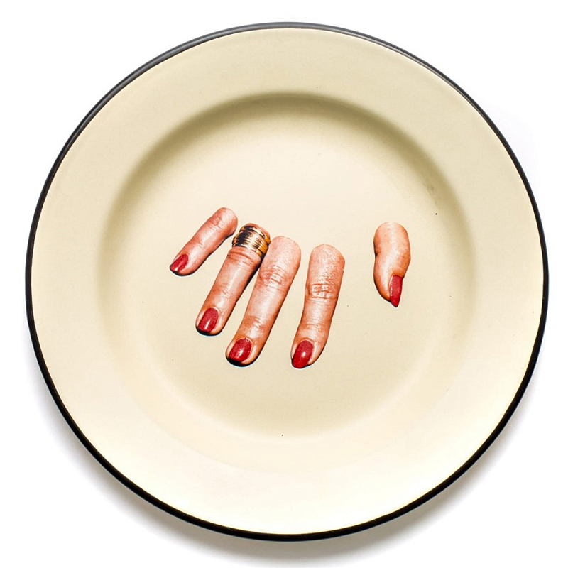 Тарелка Seletti Fingers Бежевый Мульти Тарелка Seletti Fingers Бежевый Мульти в Твери | Loft Concept
