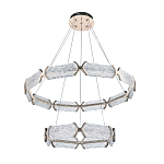 Люстра с 2-мя кольцами с текстурным природным рисунком IceFlame варинант исполнения - 9 | Loft Concept в Твери