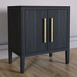 Тумбочка Primo с дверцами шпон Черный дуб варинант исполнения - 3 | Loft Concept в Твери