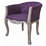 Кресло низкое в стиле прованс Louis French Armchair purple flax варинант исполнения - 1 | Loft Concept в Твери