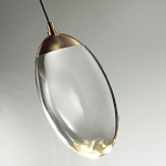 Подвесной светильник с плафоном в форме капли Crystal Transparent Drop варинант исполнения - 2 | Loft Concept в Твери