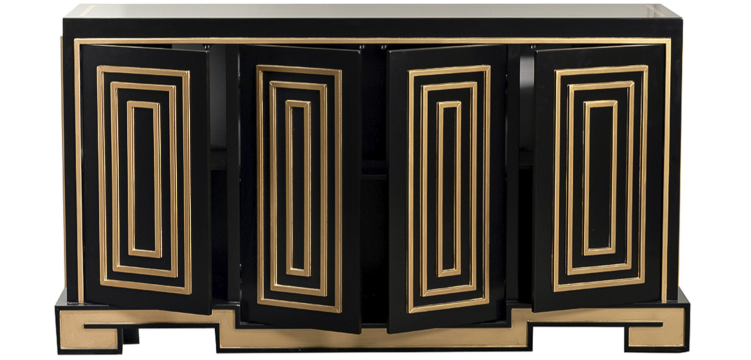 Комод в стиле арт-деко Meandro Chest of drawers Черный Комод в стиле арт-деко Meandro Chest of drawers Черный - Loft-Concept в Твери