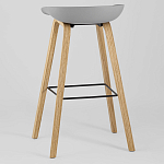 Барный стул на ножках из натурального дерева Boras Grey варинант исполнения - 5 | Loft Concept в Твери