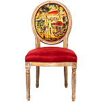 Стул из натурального бука красное с цветным принтом Impressionism in Color варинант исполнения - 1 | Loft Concept в Твери