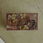 Шкатулка из эпоксидной смолы с цветами розовая Epoxy Resin Rectangular Box Pink варинант исполнения - 3 | Loft Concept в Твери
