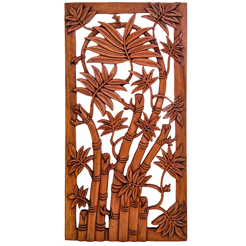 Панно из дерева Bamboos Panel With Trees Коричневый в Твери | Loft Concept 