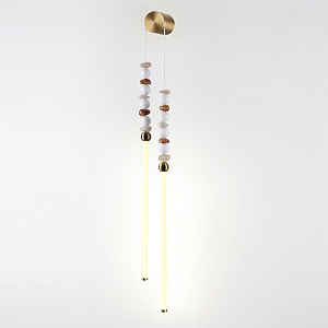 Бра с 2-мя вертикальными акриловыми светодиодными трубками и декоративными шариками PEARLS Suspension