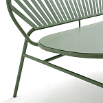 Зелёная скамья из стали Goodwin Metal Bench Green варинант исполнения - 2 | Loft Concept в Твери