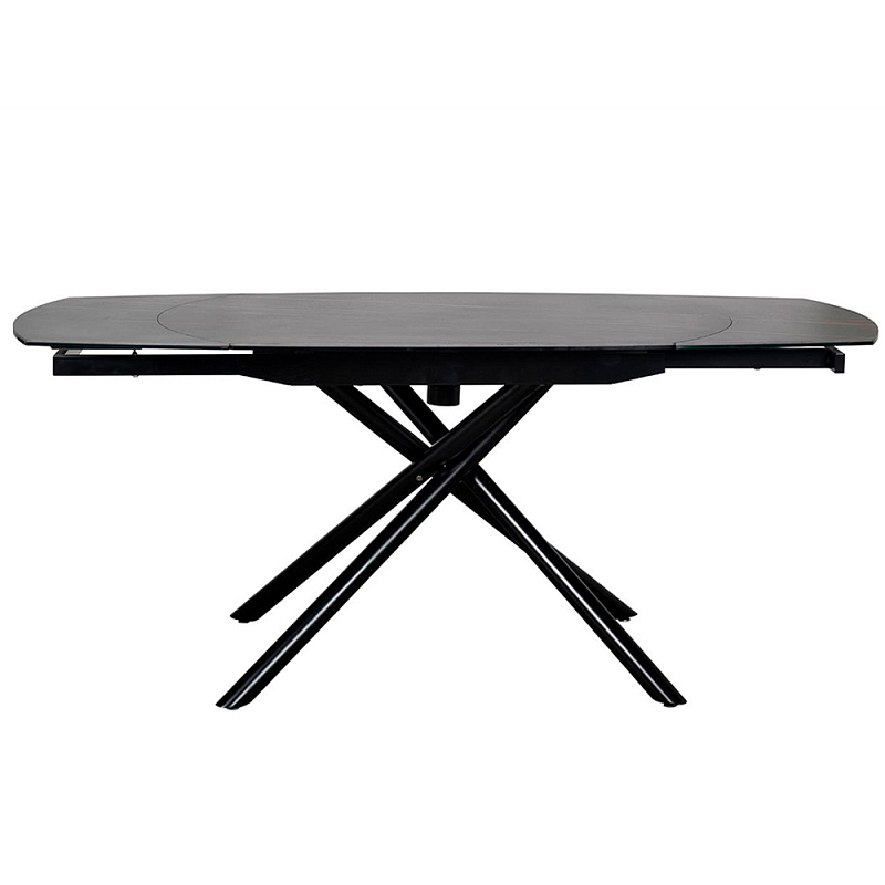 Стол обеденный раскладной круглый Folding Ceramic Table Черный Стол обеденный раскладной круглый Folding Ceramic Table Черный в Твери | Loft Concept