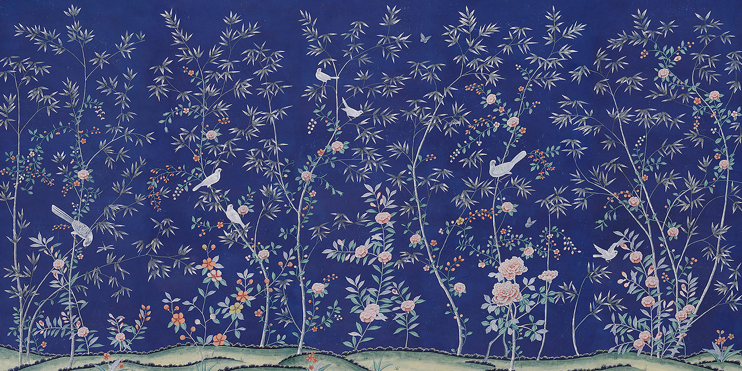 Обои шинуазри Portman Lapis Lazuli Edo - Loft-Concept в Твери