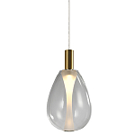 Подвесной светильник со стеклянным плафоном в форме капли NAOMI drop transparent glass варинант исполнения - 1 | Loft Concept в Твери