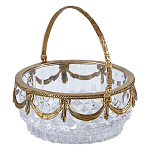 Корзиночка из прозрачного стекла с бронзовой ручкой Eden Garden варинант исполнения - 2 | Loft Concept в Твери