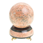 Часы настольные в виде шара из натурального камня Ball Stone Clock варинант исполнения - 3 | Loft Concept в Твери