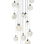 Каскадная люстра с плафонами в виде круглых пластин из хрусталя Esme Round Plates Chrome Chandelier 25 варинант исполнения - 2 | Loft Concept в Твери