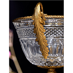 Чаша из прозрачного стекла с ручками и ободком из бронзы Eden Garden варинант исполнения - 3 | Loft Concept в Твери