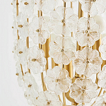 Подвесной светильник декорированный цветами из стекла Lightness of Flowers варинант исполнения - 2 | Loft Concept в Твери