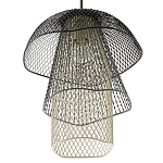 Подвесной светильник Black Grey Mesh Tube Lampshade Hanging Lamp варинант исполнения - 4 | Loft Concept в Твери