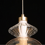 Подвесной светильник с вертикальной композицией из прозрачных и янтарных стеклянных шаров и ромбов Gabriel Scott Luna варинант исполнения - 19 | Loft Concept в Твери