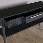 Дизайнерская Консоль с полкой и ящиком Primo Черный дуб варинант исполнения - 6 | Loft Concept в Твери