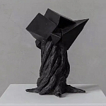 Скульптура «Окаменелый рост», Черный объект варинант исполнения - 2 | Loft Concept в Твери