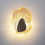 Бра с волнообразным стеклянным плафоном и вставкой из мрамора Liquid Stone варинант исполнения - 8 | Loft Concept в Твери