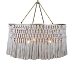 Люстра круглая плетеная с бахромой Wicker Tassel Chandelier варинант исполнения - 1 | Loft Concept в Твери