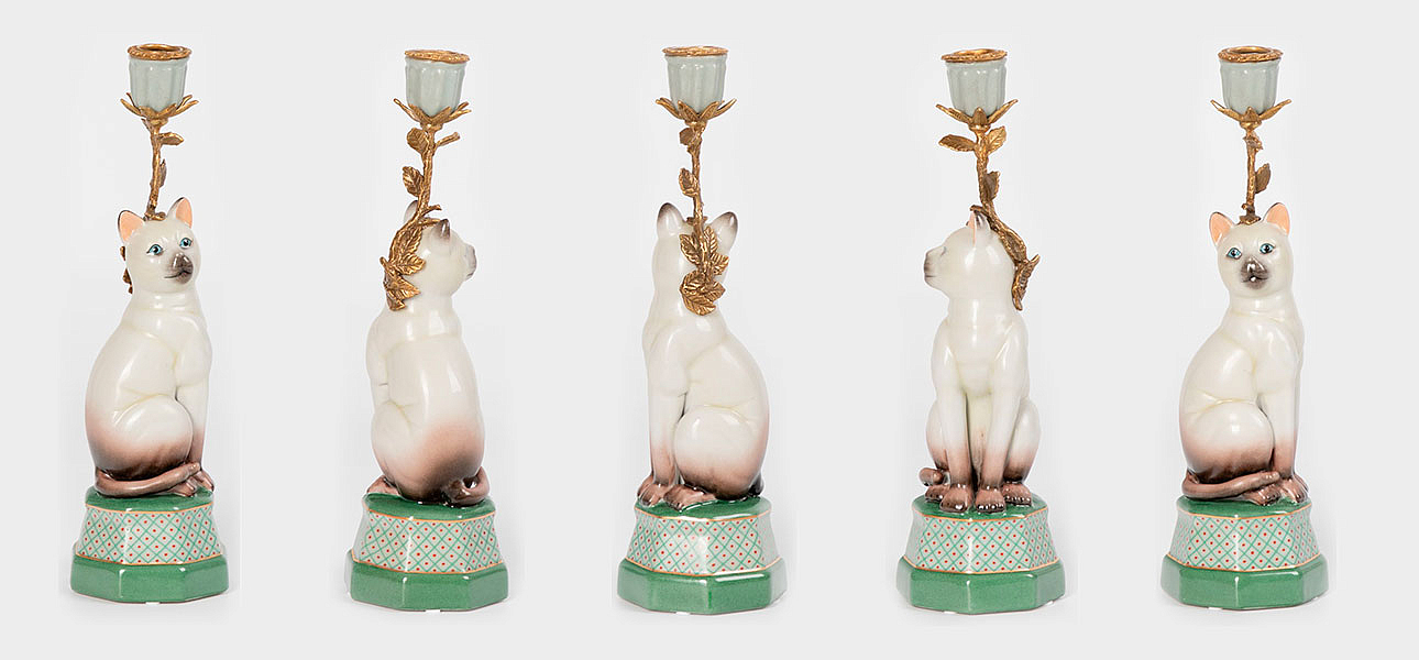 Подсвечник фигурка Кошка Candlestick cat Подсвечник фигурка Кошка Candlestick cat - Loft-Concept в Твери