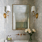 Зеркало прямоугольное в фактурной золотой раме Reflective Fabric варинант исполнения - 2 | Loft Concept в Твери