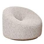 Кресло вращающееся круглой формы из серого шенилла Favorite Vacation Place варинант исполнения - 4 | Loft Concept в Твери