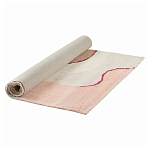 Ковер из хлопка с абстрактным принтом бежевого цвета Elysian Flow Blush варинант исполнения - 2 | Loft Concept в Твери