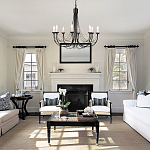 Люстра черного цвета ручной работы с канделябрами и переплетенной проволочной драпировкой Elstead Lighting варинант исполнения - 6 | Loft Concept в Твери