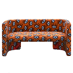 Акцентный Двухместный Диван Leela Оранжевый Орнамент варинант исполнения - 3 | Loft Concept в Твери