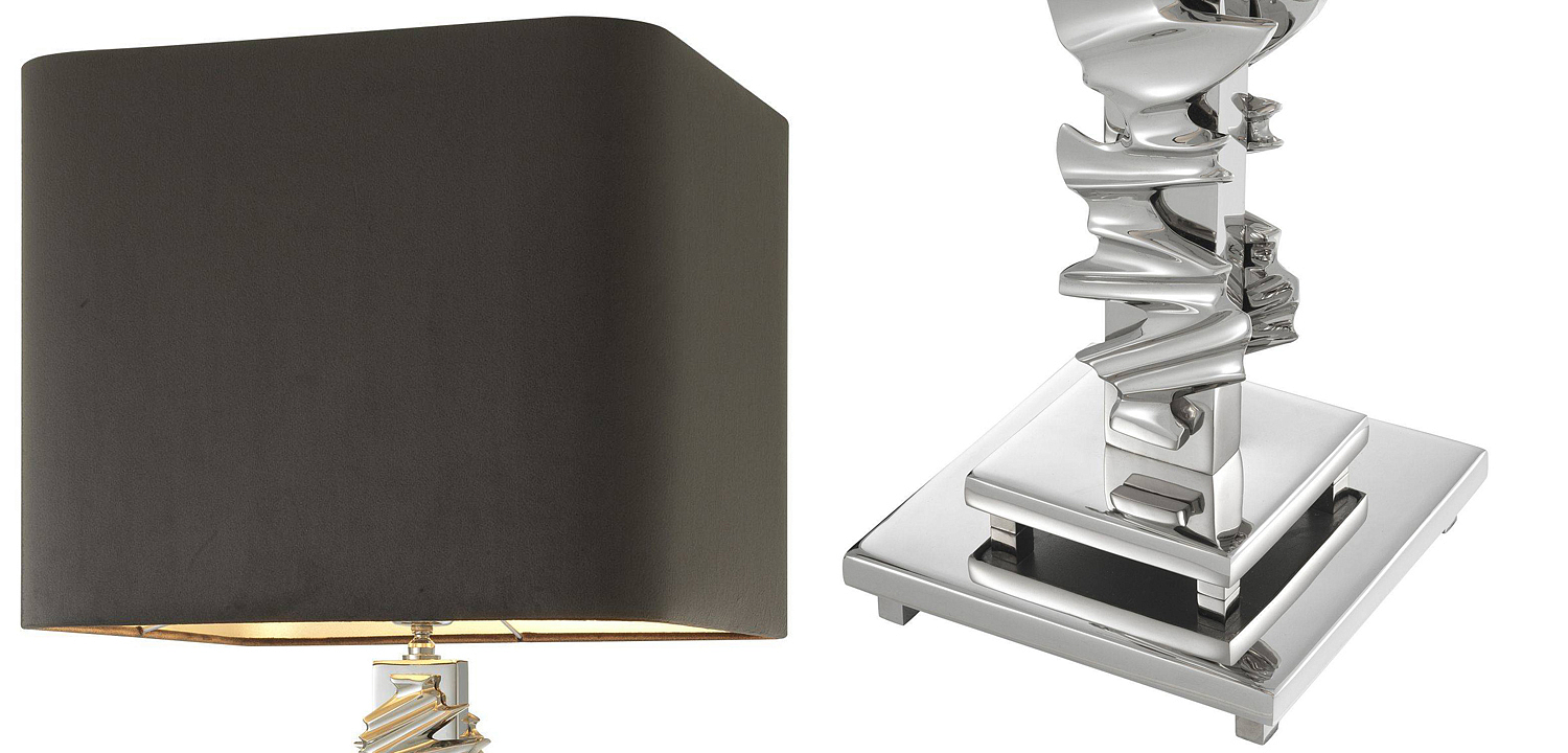 Настольная лампа Eichholtz Table Lamp Abruzzo Nickel Настольная лампа Eichholtz Table Lamp Abruzzo Nickel - Loft-Concept в Твери